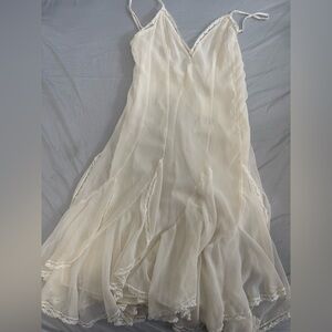 ZARA RUFFLED LACE MIDI DRESS ZW COLLECTION